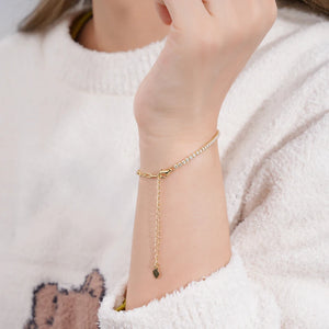 0.93 Ctw Round Briliant Paperclip Tennis Chain Bracelet D-VVS Diamonds