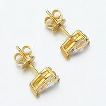 Load image into Gallery viewer, 5.0 Ct.TW Pear Brilliant Water Drop Stud Earrings VVS Diamond in 18K