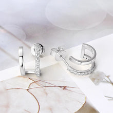 Load image into Gallery viewer, 1.0 Ct.TW Round Brilliant Double Side Stud Earrings D-VVS Diamond