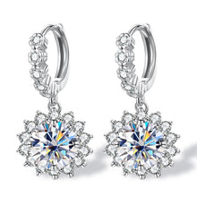 Load image into Gallery viewer, Elegant Diamond Drop Earrings in 18K White Gold – 2.0 to 4.0 Ct.TW