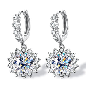 Elegant Diamond Drop Earrings in 18K White Gold – 2.0 to 4.0 Ct.TW