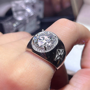 5.0 Ct Round Brilliant VVS Lab Diamond Ring S-925 Silver in White Gold
