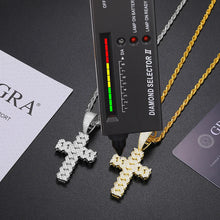 Load image into Gallery viewer, 1.2 Ct.TW Round Brilliant in S-925 D-VVS Cuban Diamond Cross Pendant
