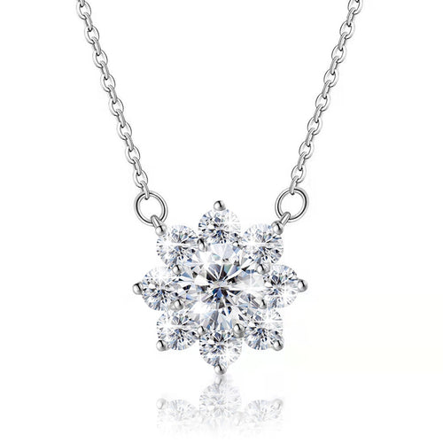 Elegant 18K White Gold Diamond Pendant Necklace | 1.0Ct | 2.0Ct | 3.0Ct
