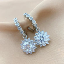 Load image into Gallery viewer, Elegant Diamond Drop Earrings in 18K White Gold – 2.0 to 4.0 Ct.TW