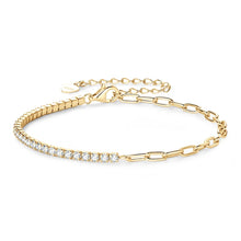 Load image into Gallery viewer, 0.93 Ctw Round Briliant Paperclip Tennis Chain Bracelet D-VVS Diamonds