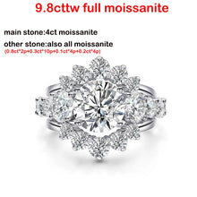 Load image into Gallery viewer, Exquisite 9.8 Ct.TW Round Brilliant VVS Diamond Halo Engagement Ring