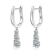 Load image into Gallery viewer, Exquisite S-925 in White Gold Stud Earrings 1.8 Ct.TW Round Brilliant