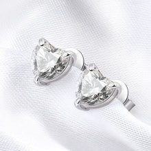 Load image into Gallery viewer, 8.0 Ctw Heart Brilliant Stud Earrings D-VVS Lab Diamond in White Gold
