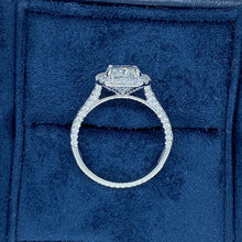 Load image into Gallery viewer, Cushion Brilliant Ring - Pure Solid 14K White Gold, D/ VS1 Diamond