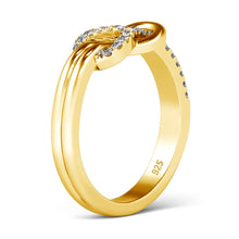 Load image into Gallery viewer, 0.75 Ctw Round Brilliant Full-Diamonds Bowknot Ring in Solid Gold 18K