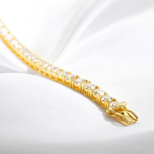 Load image into Gallery viewer, 18K Yellow Gold 0.50 Ct Round Brilliant Tennis Bracelet 37 Diamonds