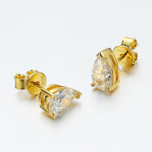 Load image into Gallery viewer, 5.0 Ct.TW Pear Brilliant Water Drop Stud Earrings VVS Diamond in 18K