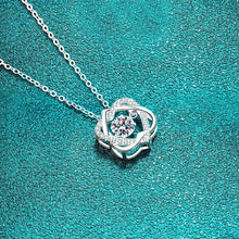 Load image into Gallery viewer, 0.5 Ct.TW Diamond Pendant Necklace S-925 Double Triangle in White Gold