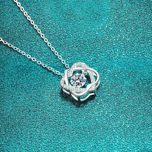 0.5 Ct.TW Diamond Pendant Necklace S-925 Double Triangle in White Gold