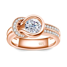Load image into Gallery viewer, Round Brilliant All-Diamond Ring - 1.2 Ct Center, 0.7 Ct Sidestones