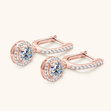 Load image into Gallery viewer, Diamond Hoop Earrings 2.0-carat Round Brilliant in White, Yellow Gold