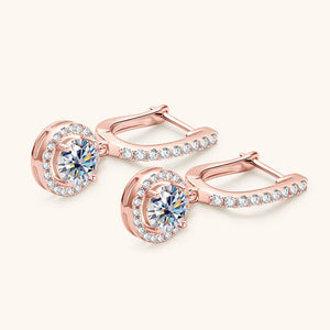 Diamond Hoop Earrings 2.0-carat Round Brilliant in White, Yellow Gold