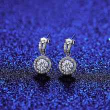 Load image into Gallery viewer, Elegant 925 Sterling Silver White Gold Diamond Stud Earrings 1.0 Ct.TW