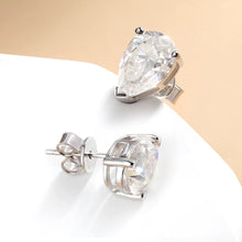 Load image into Gallery viewer, 5.0 Ct.TW Pear Brilliant Water Drop Stud Earrings VVS Diamond in 18K
