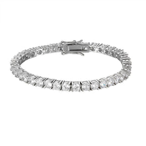 18K Yellow Gold 0.50 Ct Round Brilliant Tennis Bracelet 37 Diamonds