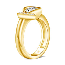 Load image into Gallery viewer, Round Brilliant All-Diamond Ring - 1.2 Ct Center, 0.7 Ct Sidestones
