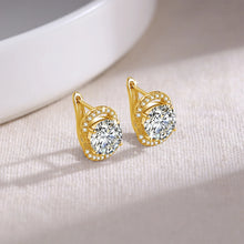 Load image into Gallery viewer, Luxurious S-925 Silver Double C-Prong Diamond Stud Earrings 4.0 Ct.TW