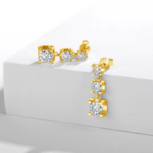 Load image into Gallery viewer, 3.6 Ct.TW Round Brilliant D-VVS Full-Diamond Descended Drop Earrings