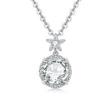 Load image into Gallery viewer, 925 Sterling Silver Necklace with 3.05 Ct.TW. VVS Diamonds in 18K Gold