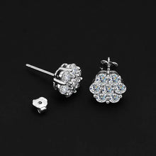 Load image into Gallery viewer, Elegant 18K White Gold Diamond Stud Earrings | 0.84 to 7.0 Ct.TW