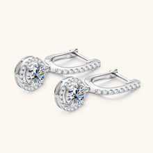 Load image into Gallery viewer, Diamond Hoop Earrings 2.0-carat Round Brilliant in White, Yellow Gold