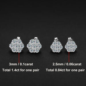 Elegant 18K White Gold Diamond Stud Earrings | 0.84 to 7.0 Ct.TW