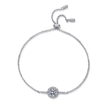 Load image into Gallery viewer, S-925 Diamonds Bracelet with 1.14 Ct.TW Round Brilliant in White Gold