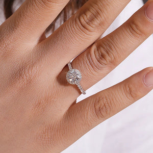 1.0-Carat Natural Diamond Ring - 14K White Gold Finish, VS1, E-Color