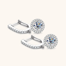 Load image into Gallery viewer, Diamond Hoop Earrings 2.0-carat Round Brilliant in White, Yellow Gold
