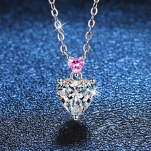 Load image into Gallery viewer, 1.0 Ct Heart Brilliant Lab Diamond Pendant Necklace in 18K White Gold