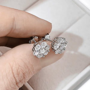 Elegant 18K White Gold Diamond Stud Earrings | 0.84 to 7.0 Ct.TW