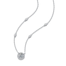 Load image into Gallery viewer, 1.0 Ct Round Brilliant VVS Diamond Slide Necklace in S-925 White Gold