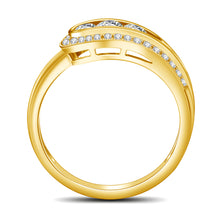 Load image into Gallery viewer, Elegant 18K Yellow Gold Round Brilliant VVS Full-Diamonds Ring in S-925