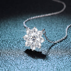 Elegant 18K White Gold Diamond Pendant Necklace | 1.0Ct | 2.0Ct | 3.0Ct