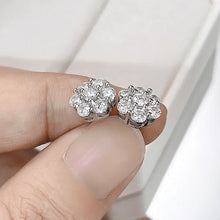 Load image into Gallery viewer, Elegant 18K White Gold Diamond Stud Earrings | 0.84 to 7.0 Ct.TW