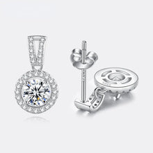 Load image into Gallery viewer, Elegant 925 Sterling Silver White Gold Diamond Stud Earrings 1.0 Ct.TW
