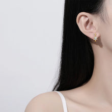 Load image into Gallery viewer, Elegant S-925 Sterling Silver Diamond Stud Earrings 0.8 Ct.TW Diamond