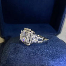 Load image into Gallery viewer, S-925 Silver Ring with 2.0 or 3.0 Ct.TW  VVS Diamond in 18K White Gold