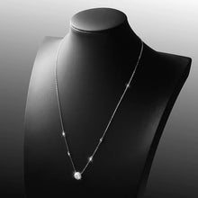 Load image into Gallery viewer, 1.0 Ct Round Brilliant VVS Diamond Slide Necklace in S-925 White Gold