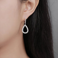 Load image into Gallery viewer, Luxury 18K White Gold Diamond Earrings in Water Drop, Round &amp; Square