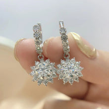 Load image into Gallery viewer, Elegant Diamond Drop Earrings in 18K White Gold – 2.0 to 4.0 Ct.TW