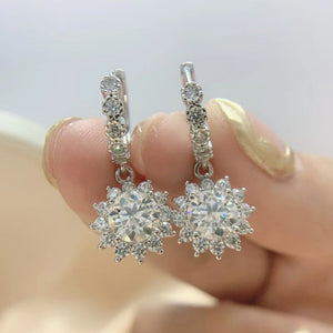 Elegant Diamond Drop Earrings in 18K White Gold – 2.0 to 4.0 Ct.TW