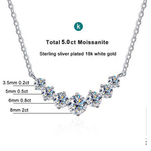 Load image into Gallery viewer, Elegant 18K White Gold 1.7 Ct.TW Round Brilliant Necklace in 7 Diamonds