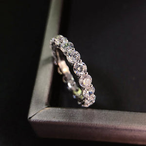 Elegant 5.0-Carat & 2.2-Carat Diamond Rings in White Gold | 925 Silver